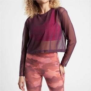 Athleta Circuit Mesh Top Purple Size XL